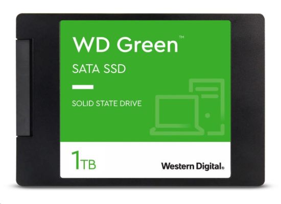 Obrázek WD GREEN SSD 3D NAND WDS100T3G0A 1TB SATA/ 600, (R: 500, W: 400MB/ s), 2.5"