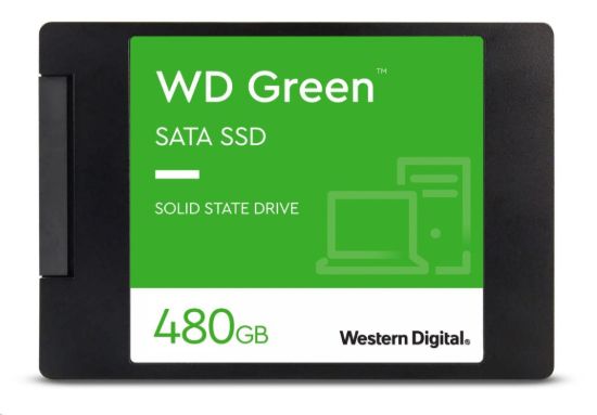 Obrázek WD GREEN SSD 3D NAND WDS480G3G0A 480GB SATA/ 600, (R: 500, W: 400MB/ s), 2.5"