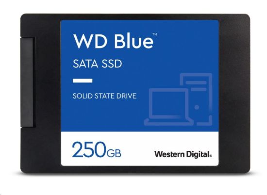 Obrázek WD BLUE SSD 3D NAND WDS250G3B0A 250GB SA510 SATA/ 600, (R: 555, W: 440MB/ s), 2.5"