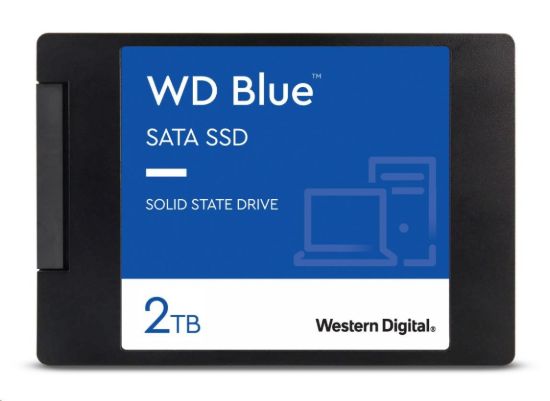 Obrázek WD BLUE SSD 3D NAND WDS200T3B0A 2TB SATA/ 600, (R: 560, W: 530MB/ s), 2.5"
