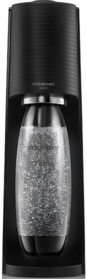 Obrázek SodaStream Terra Black výrobník sody, mechanický, 1l láhev SodaStream Fuse, bombička s CO2, černý