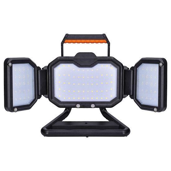 Obrázek Solight LED reflektor 30W, přenosný, nabíjecí, 3000lm, oranžovo- černý