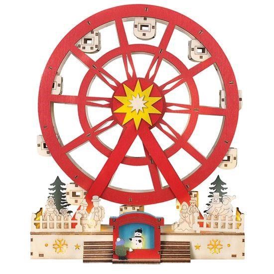 Obrázek BAZAR - Solight LED vánoční kolotoč, otáčející se, 7x LED, 30cm, 2x AA - poškozený obal