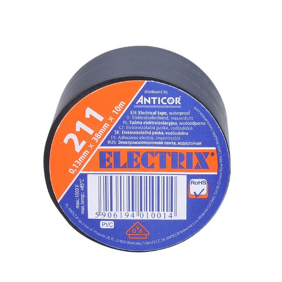 Obrázek Solight izolační páska, 38mm x 0, 13mm x 10m, černá