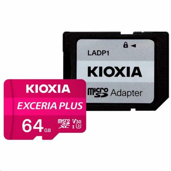 Obrázek KIOXIA Exceria Plus microSD card 64GB M303, UHS- I U3 Class 10