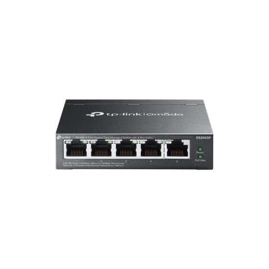 Obrázek TP- Link OMADA switch ES205GP (5xGbE, 4xPoE+, 65W, fanless)