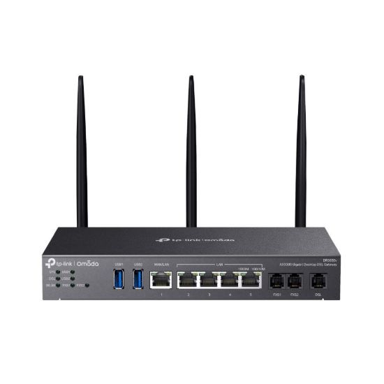 Obrázek TP- Link DR3650V OMADA ADSL/ VDSL gateway (AX3000, 3xRJ11(2xFXS, 1xDSL), 2, 4GHz/ 5GHz, 1xGbELAN/ WAN, 4xGbE, 2xUSB3.0)