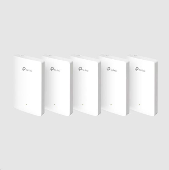 Obrázek TP- Link EAP615- Wall(5- pack) OMADA WiFi6 AP (AX1800, 2, 4GHz/ 5GHz, 4xGbELAN, 1xPoE- in, 1xPoE- out, 13W)