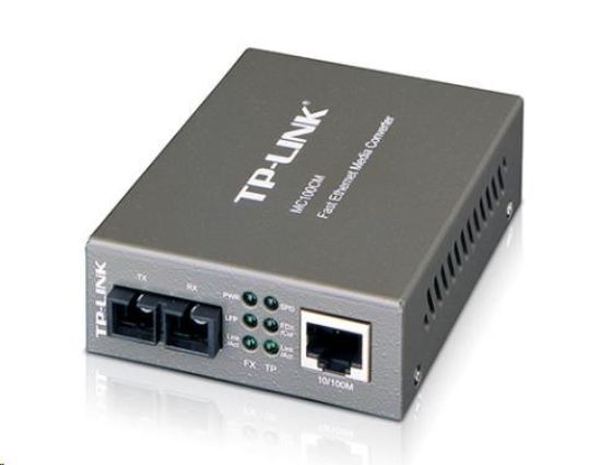 Obrázek TP- Link MC100CM media konvertor (1x100Mb/ s, 1x duplex SC/ UPC, MM, 1310nm, 2km)