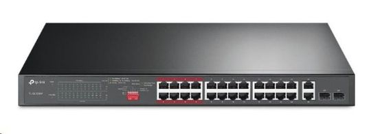 Obrázek TP- Link CCTV switch TL- SL1226P (24x100Mb/ s, 2xGbE/ 2xSFP combo, 24xPoE+, 250W)