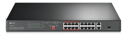 Obrázek TP- Link CCTV switch TL- SL1218P (16x100Mb/ s, 1xGbE uplink, 1xGbE/ 1xSFP combo uplink, 16xPoE+, 150W)