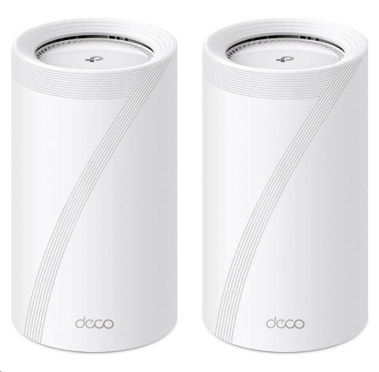 Obrázek TP- Link Deco BE85(2- pack) WiFi7 Mesh(BE22000, 2, 4GHz/ 5GHz/ 6GHz, 1x10GbELAN/ WAN, 1xSFP+/ 10GbELANcombo, 2x2, 5GbELAN/ WAN, 1xUSB)