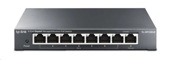 Obrázek TP- Link Easy Smart switch RP108GE (7xGbE passive PoE- in, 1xGbE passive PoE- out)
