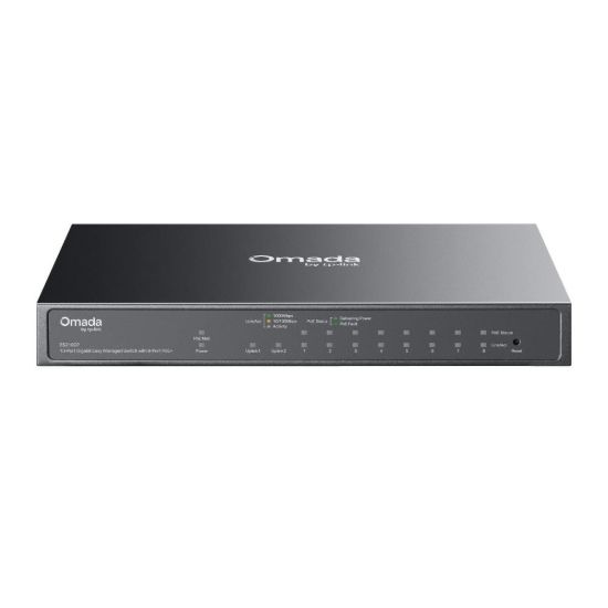 Obrázek TP- Link OMADA switch ES210GP (9xGbE, 1xGbE/ SFPcombo, 8xPoE+, 63W, fanless)