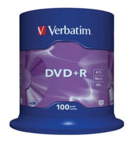 Obrázek VERBATIM DVD+R(100- Pack)Spindle/ General Retail/ 16x/ 4.7GB