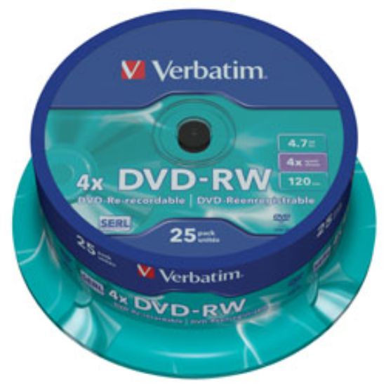 Obrázek VERBATIM DVD- RW(25- pack)Spindle/ 4x/ 4.7GB