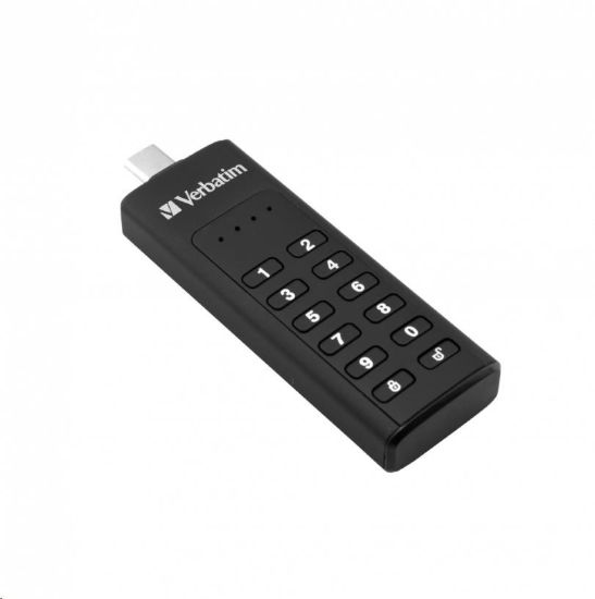 Obrázek VERBATIM USB C 3.1 Drive 128 GB - Keypad Secure (R: 160/ W: 150 MB/ s) GDPR