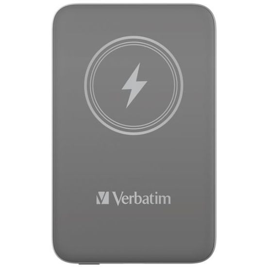 Obrázek VERBATIM Powerbanka Charge 'n' Go, Magnetická, 10000 mAh, USB- C, Šedá