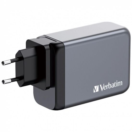 Obrázek VERBATIM GaN Nabíječka do sítě GNC- 100, 100W, 3x USB- C, 1x USB