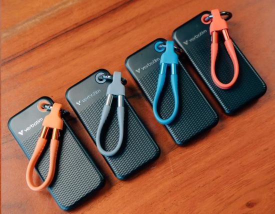 Obrázek VERBATIM externí SSD 1TB Pocket USB3.2 Gen 2, černá/ oranžová