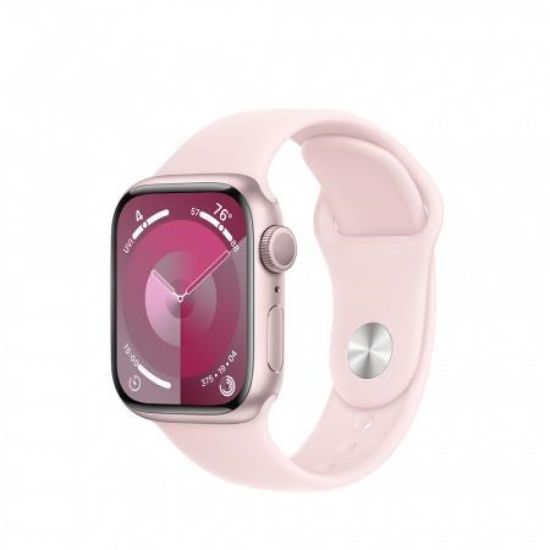 Obrázek APPLE Watch Series 9 GPS 41mm Pink Aluminium Case with Light Pink Sport Band - S/ M