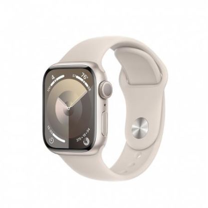 Obrázek APPLE Watch Series 9 GPS 41mm Starlight Aluminium Case with Starlight Sport Band - M/ L