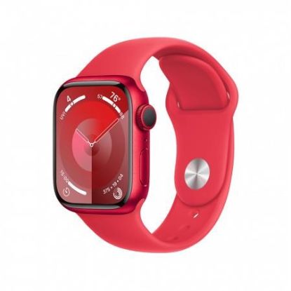 Obrázek APPLE Watch Series 9 GPS 45mm RED Aluminium Case with RED Sport Band - M/ L