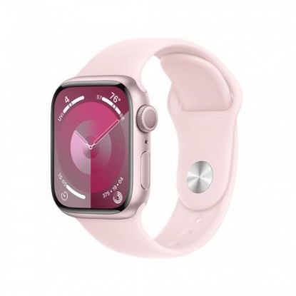 Obrázek APPLE Watch Series 9 GPS 45mm Pink Aluminium Case with Light Pink Sport Band - S/ M