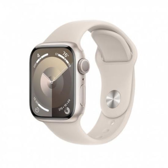 Obrázek APPLE Watch Series 9 GPS 45mm Starlight Aluminium Case with Starlight Sport Band - M/ L