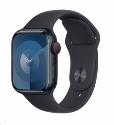 Obrázek APPLE Watch Series 9 GPS + Cellular 41mm Midnight Aluminium Case with Midnight Sport Band - M/ L