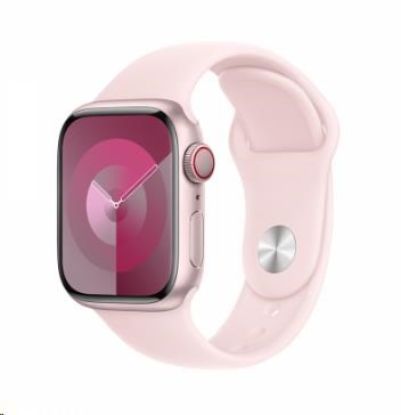 Obrázek APPLE Watch Series 9 GPS + Cellular 41mm Pink Aluminium Case with Light Pink Sport Band - S/ M