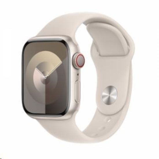 Obrázek APPLE Watch Series 9 GPS + Cellular 41mm Starlight Aluminium Case with Starlight Sport Band - M/ L