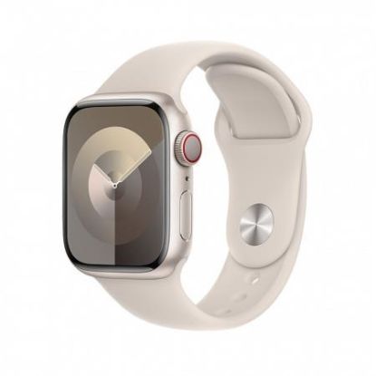 Obrázek APPLE Watch Series 9 GPS + Cellular 45mm Starlight Aluminium Case with Starlight Sport Band - M/ L