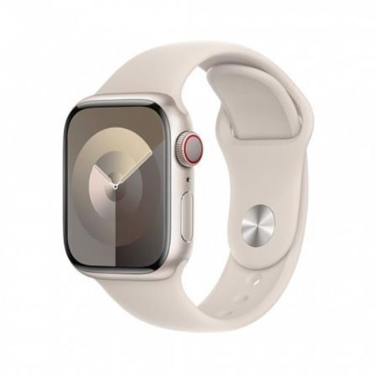 Obrázek APPLE Watch Series 9 GPS + Cellular 45mm Starlight Aluminium Case with Starlight Sport Band - M/ L