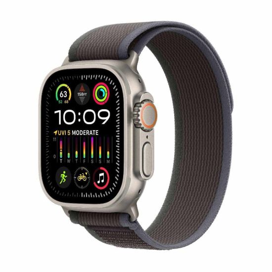 Obrázek APPLE Watch Ultra 2 GPS + Cellular, 49mm Titanium Case with Blue/ Black Trail Loop - S/ M