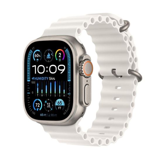 Obrázek APPLE Watch Ultra 2 GPS + Cellular, 49mm Titanium Case with White Ocean Band