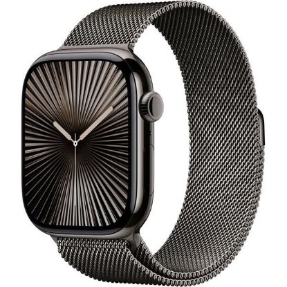 Obrázek Apple Watch Series 10 GPS + Cellular 46mm Slate Titanium Case with Slate Milanese Loop - S/ M