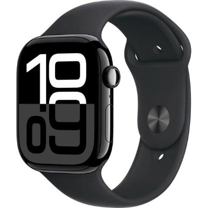 Obrázek Apple Watch Series 10 GPS 42mm Jet Black Aluminium Case with Black Sport Band - M/ L