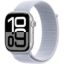 Obrázek Apple Watch Series 10 GPS + Cellular 42mm Silver Aluminium Case with Blue Cloud Sport Loop