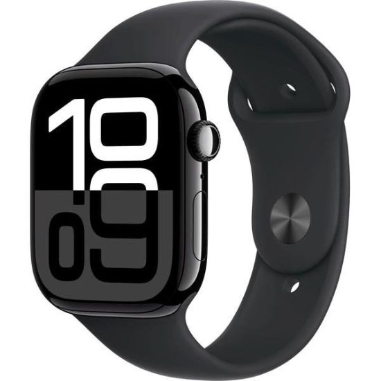 Obrázek Apple Watch Series 10 GPS + Cellular 42mm Jet Black Aluminium Case with Black Sport Band - M/L