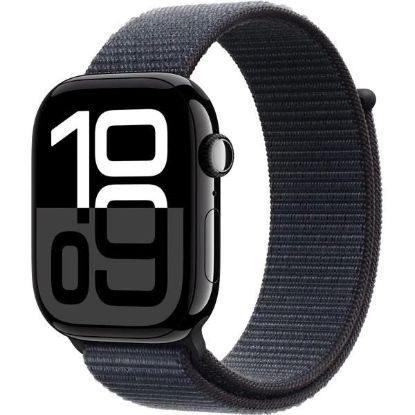 Obrázek Apple Watch Series 10 GPS + Cellular 46mm Jet Black Aluminium Case with Ink Sport Loop
